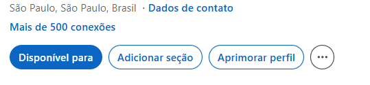 Detalhe do perfil de LinkedIn