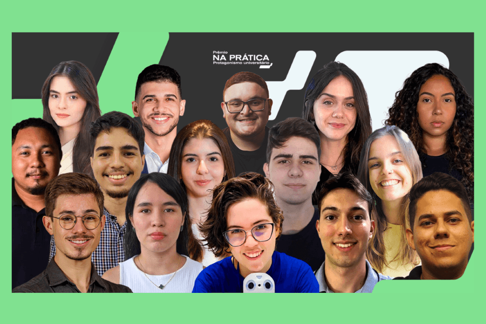 Capa da matéria Prêmio Na Prática divulga nomes dos 15 universitários finalistas. Saiba quem são